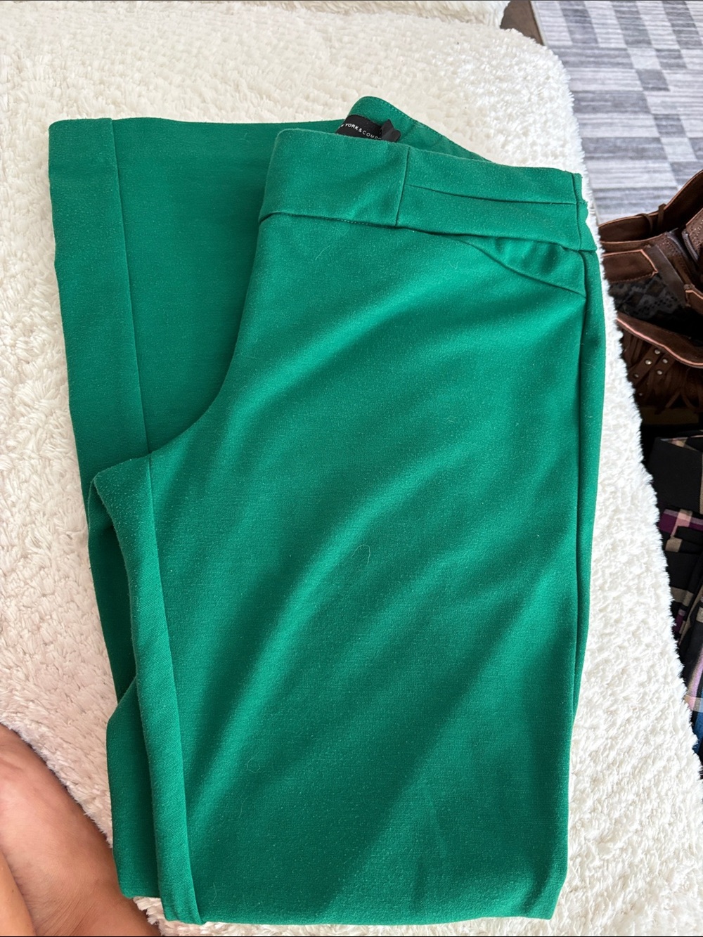 New York & Company Emerald Green Boot Cut Pants